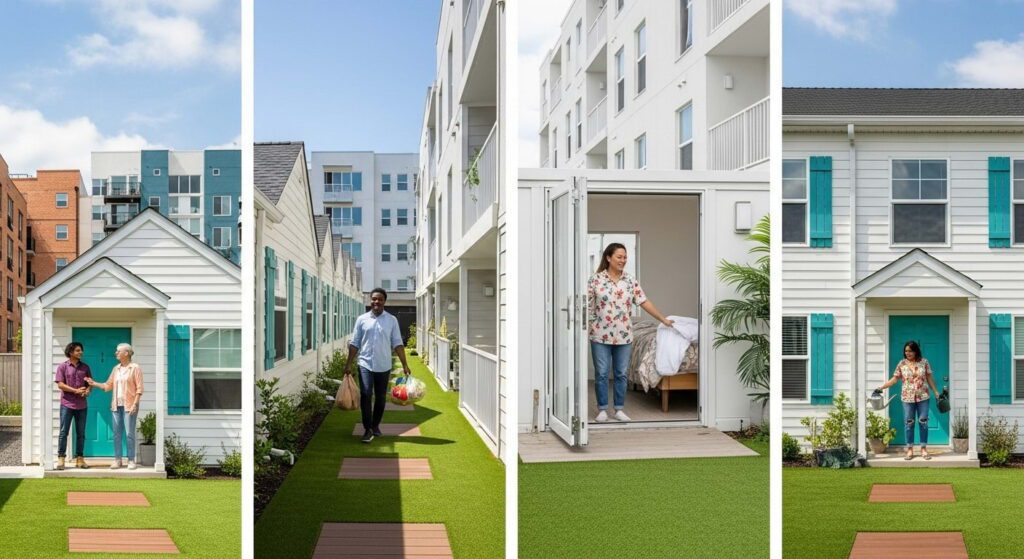 Structured transitional housing environmentat Exodus Homes with shared living areas